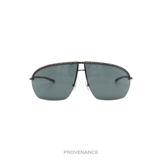 🔴 Gucci Vintage Shield Sunglasses - Gunmetal