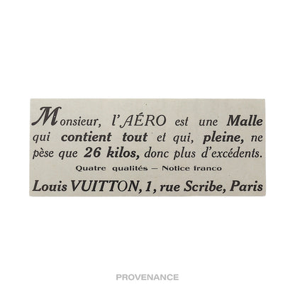 🔴 Louis Vuitton Antique Newsprint Ad - AERO TRUNK