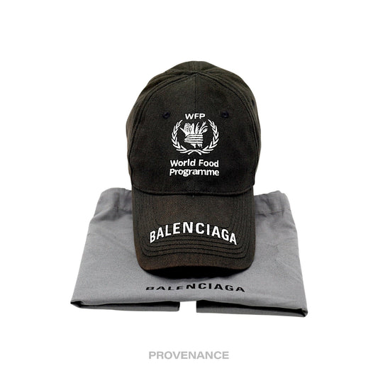 🔴 Balenciaga WFP Embroidered Logo Cap - Black White
