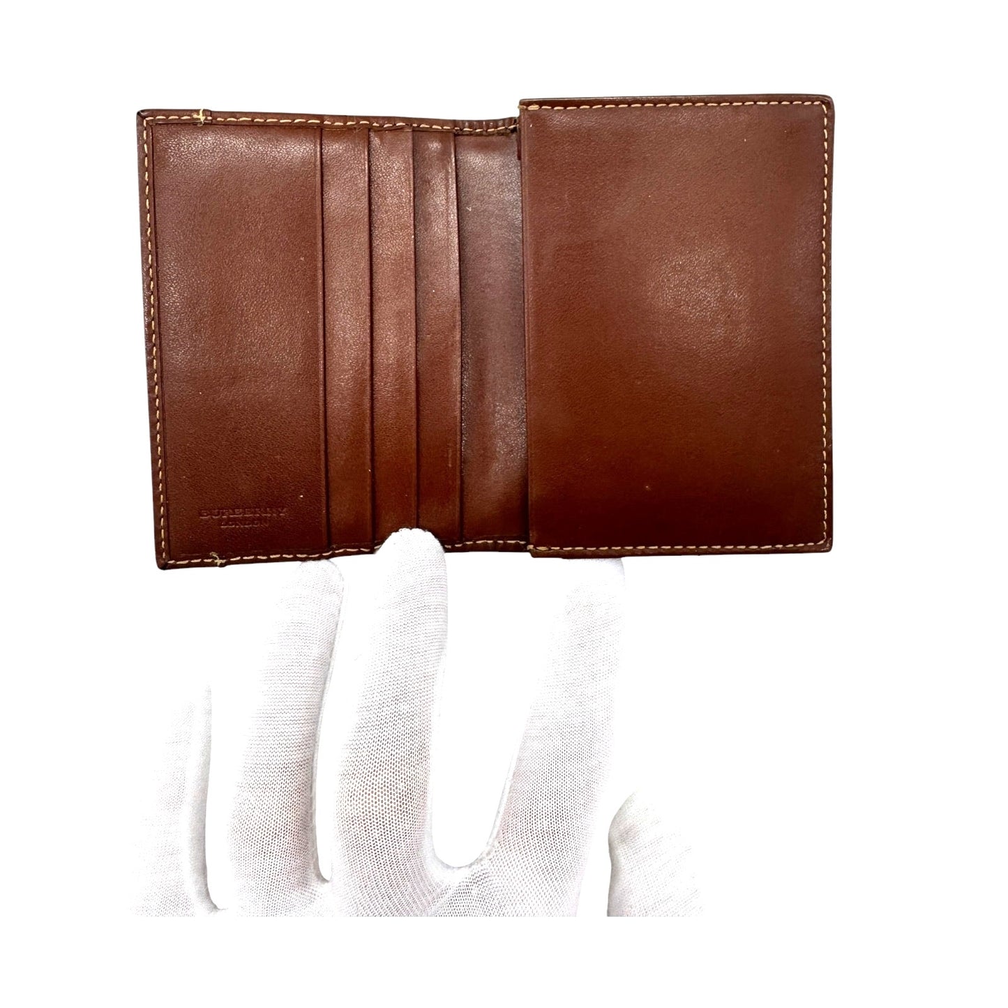 🔴 Burberry Pocket Organizer Wallet - Haymarket Check Brown