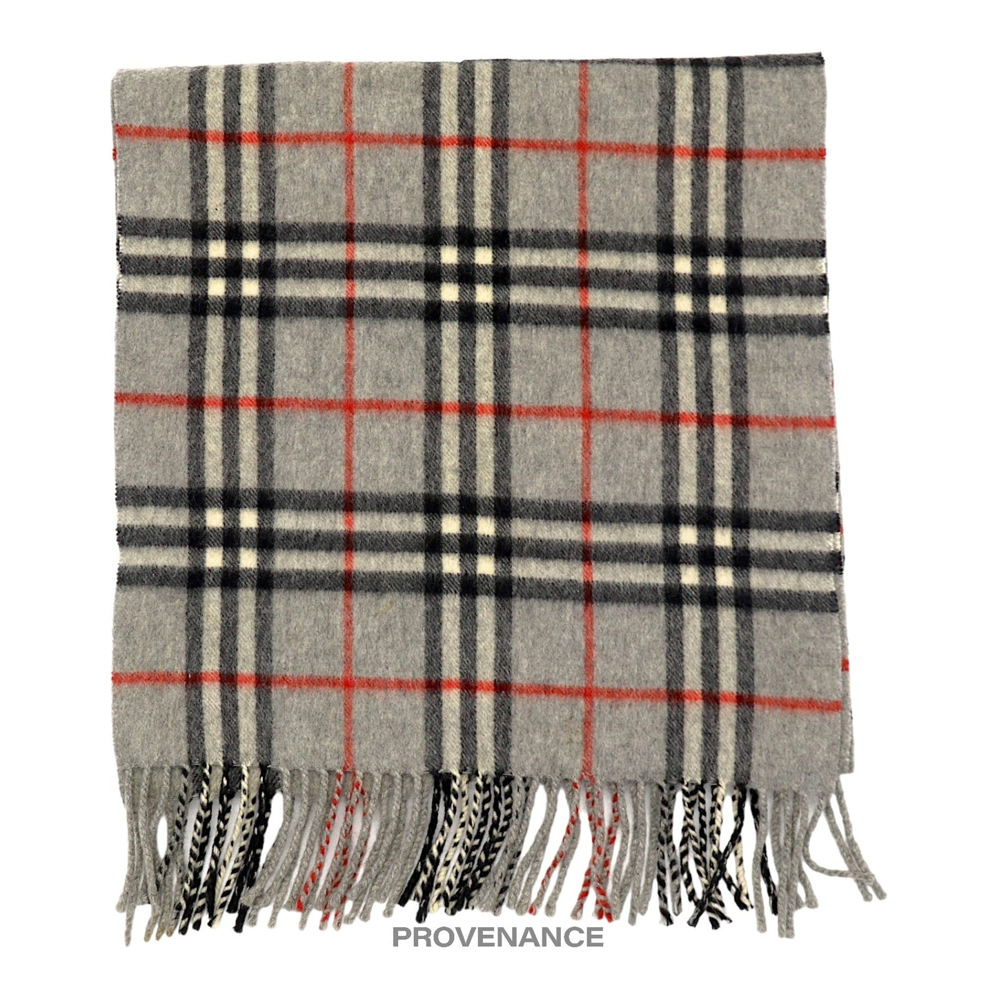 🔴 Burberry Scarf - PURE CASHMERE Nova Check Grey