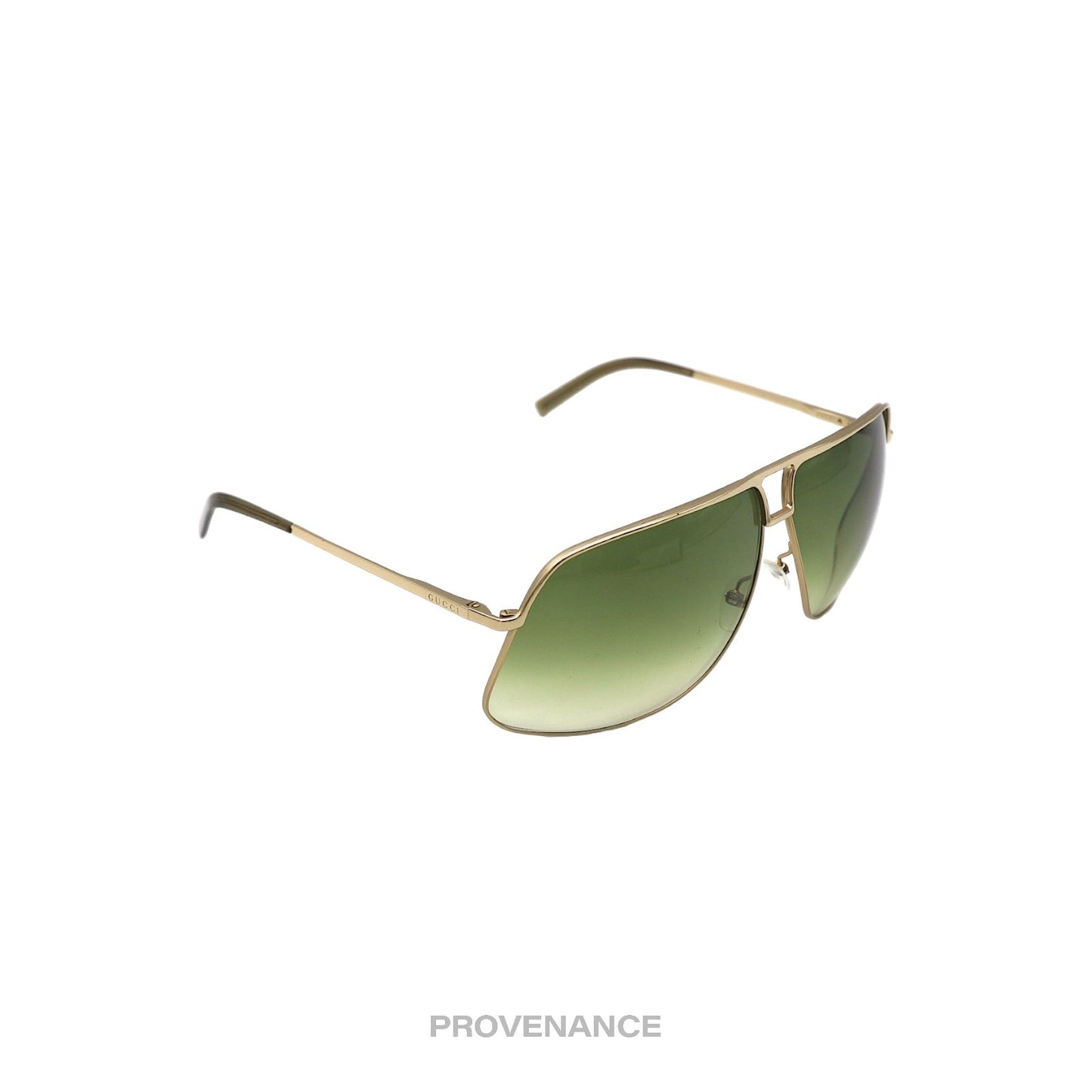 🔴 Gucci Extended Aviator Sunglasses - Brushed Gold