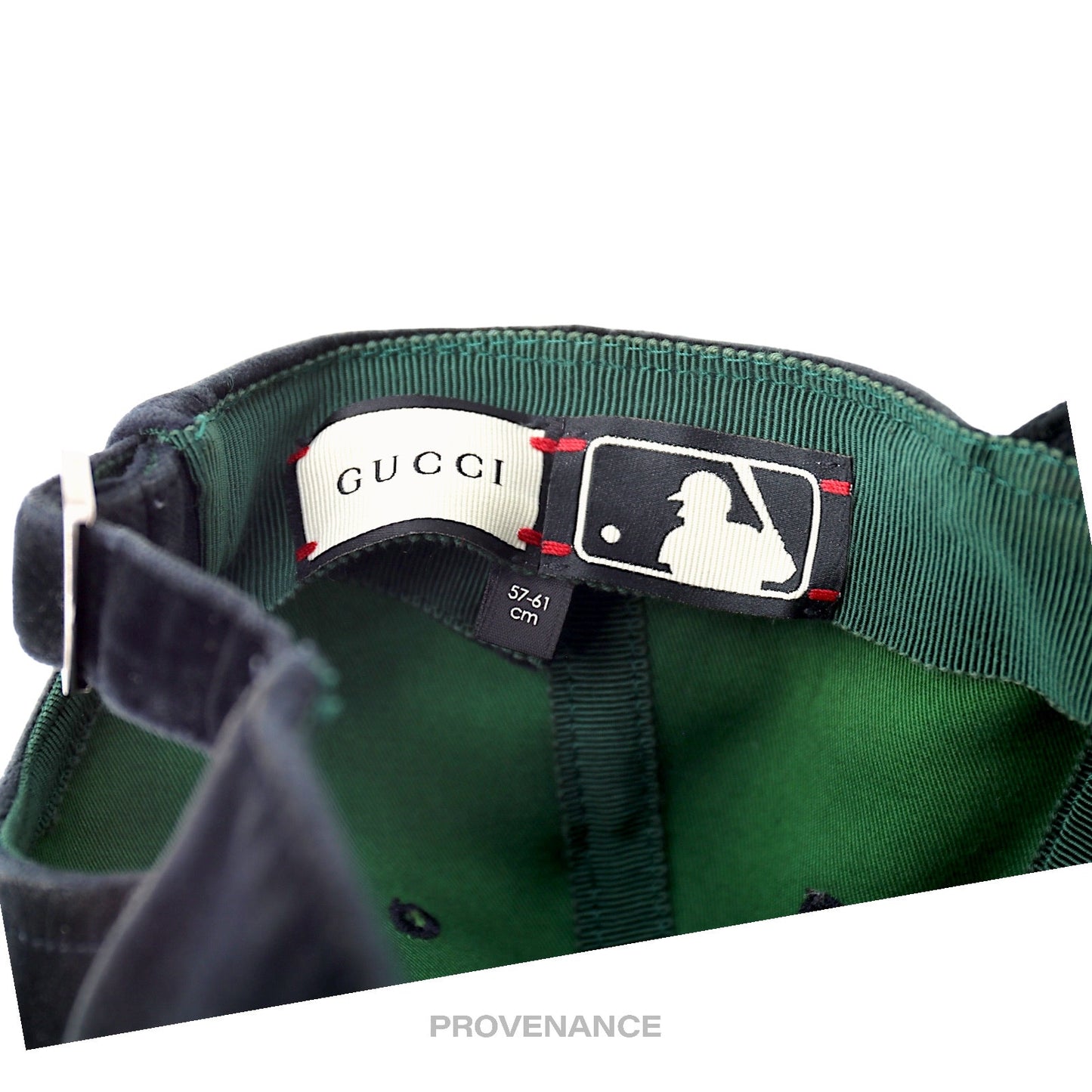 🔴 Gucci x MLB LA Angels Velour Hat Cap - Black Velour