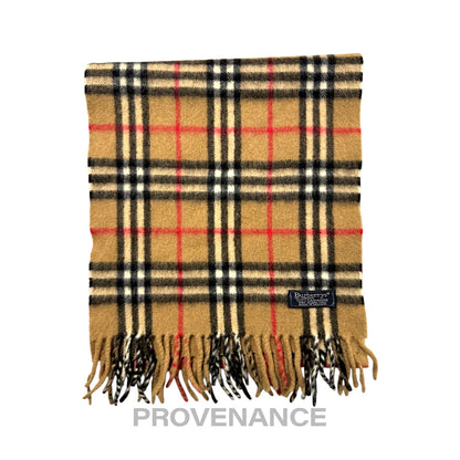 🔴 Vintage Burberrys Scarf Nova Check 100% PURE CASHMERE