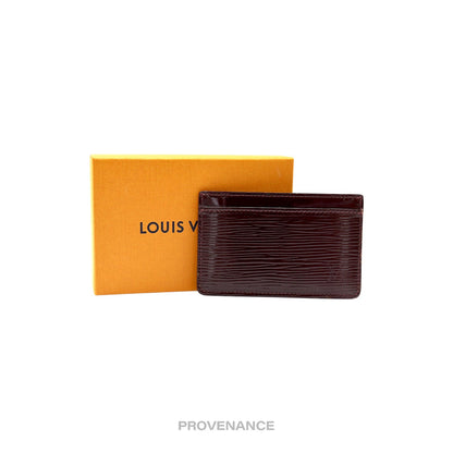 🔴 Louis Vuitton Card Holder Wallet - Burgundy Electric Epi
