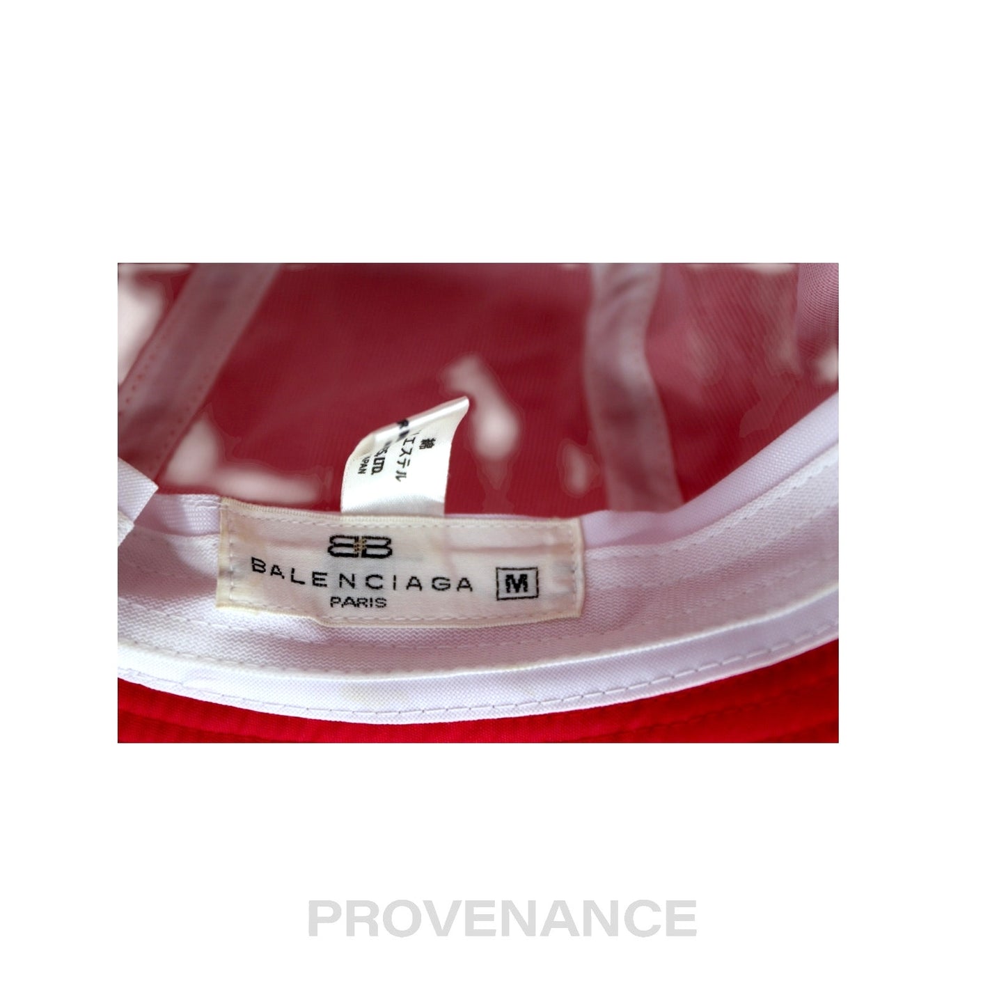 🔴 Balenciaga BB Logo Embroidered Bucket Hat - Red M