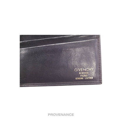 🔴 Givenchy 4G Logo 8CC Bifold Wallet - Monsieur Black Leather