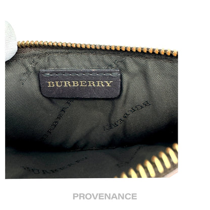 🔴 Burberry Zip Pouch - Haymarket Check Chocolate Brown