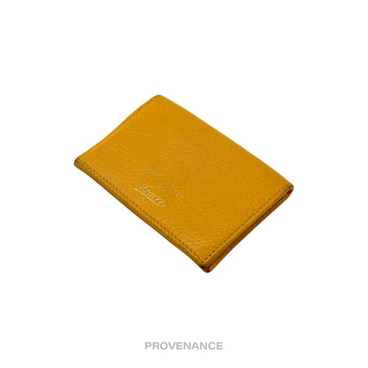 🔴 Gucci MII Pocket Organizer Wallet - Yellow Tumbled Leather