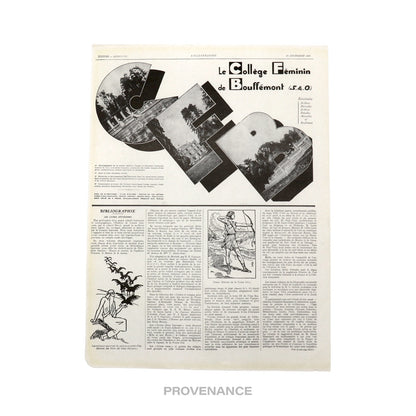 🔴 Louis Vuitton Antique Newsprint Ad - NOTES D'ELEGANCE