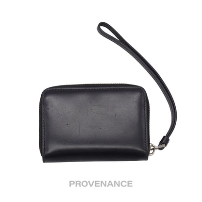 🔴 Givenchy Star Zip Card Wallet - Black Leather