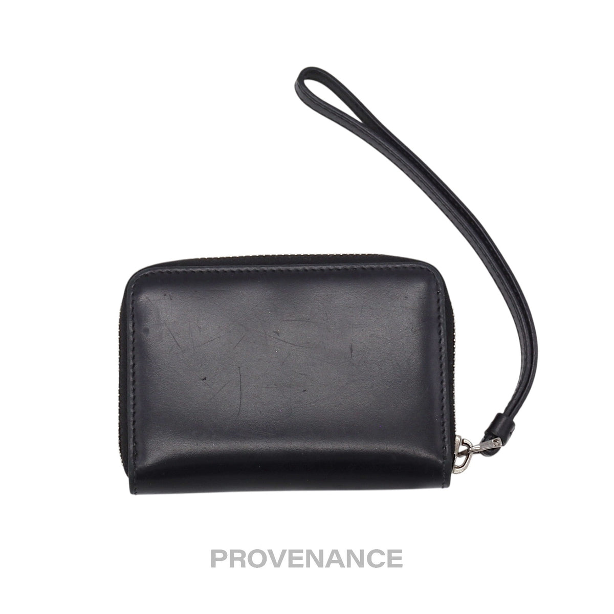 🔴 Givenchy Star Zip Card Wallet - Black Leather