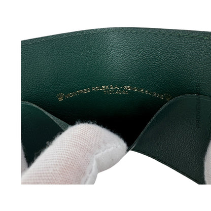 🔴 Rolex Card Holder Wallet - Green Leather