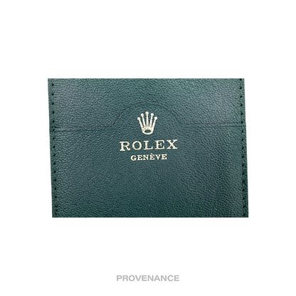 🔴 Rolex Card Holder Wallet - Green Leather