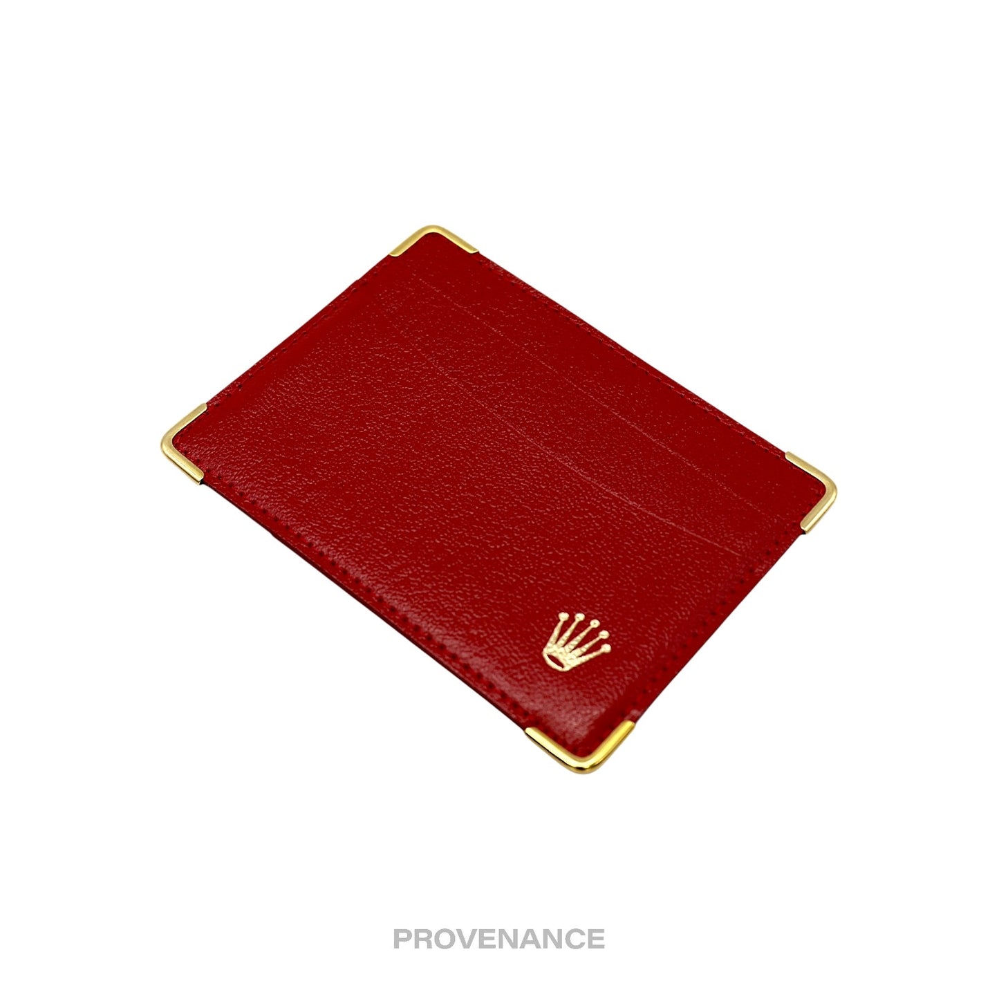 🔴 Rolex Card Holder Wallet - Red Leather II