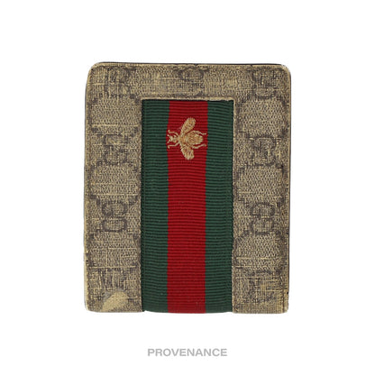 🔴 Gucci GG Supreme 8CC Bifold Wallet - Signature Web Bee