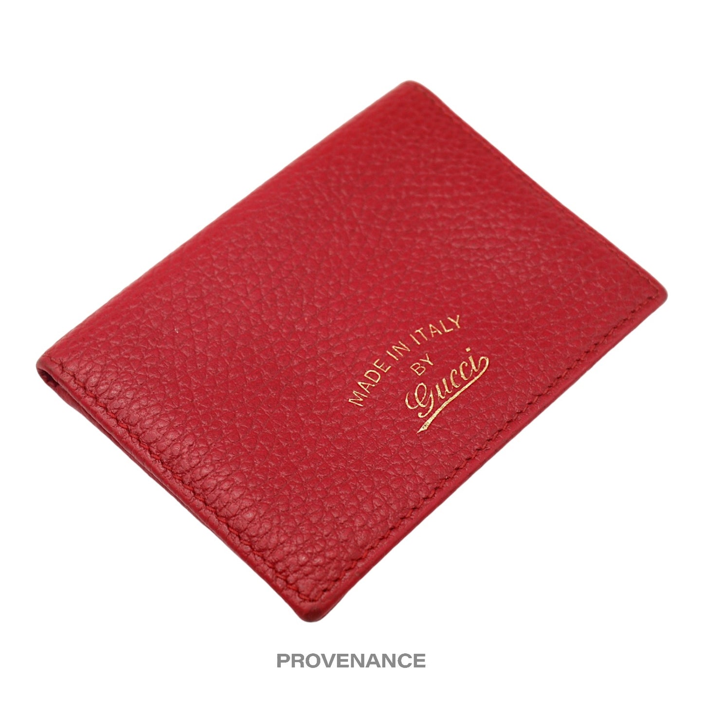 🔴 Gucci Made in Italy Pocket Organizer Wallet - Red Leather