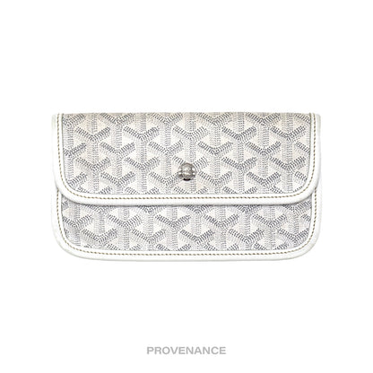 🔴 Goyard St. Louis Pouch Wallet - White Goyardine