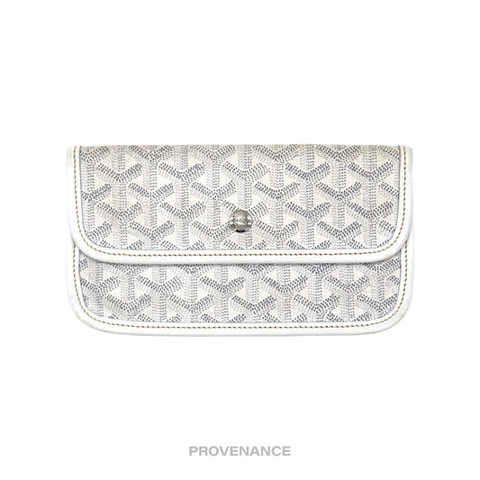 🔴 Goyard St. Louis Pouch Wallet - White Goyardine