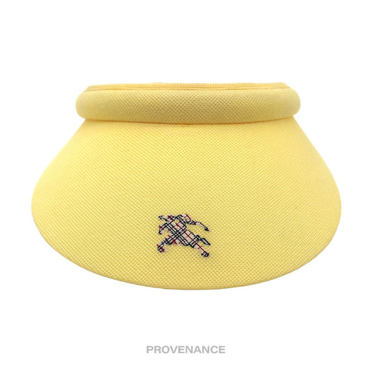 🔴 Burberry Knight Logo Golf Visor - Yellow Nova Check