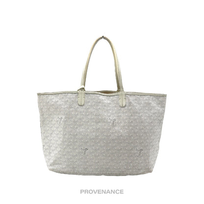 🔴 Goyard St. Louis Tote PM Bag - White Goyardine