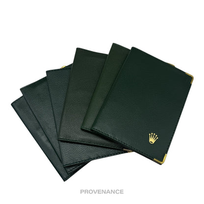 🔴 Rolex Crown Passport Wallet - Forest Green Leather R