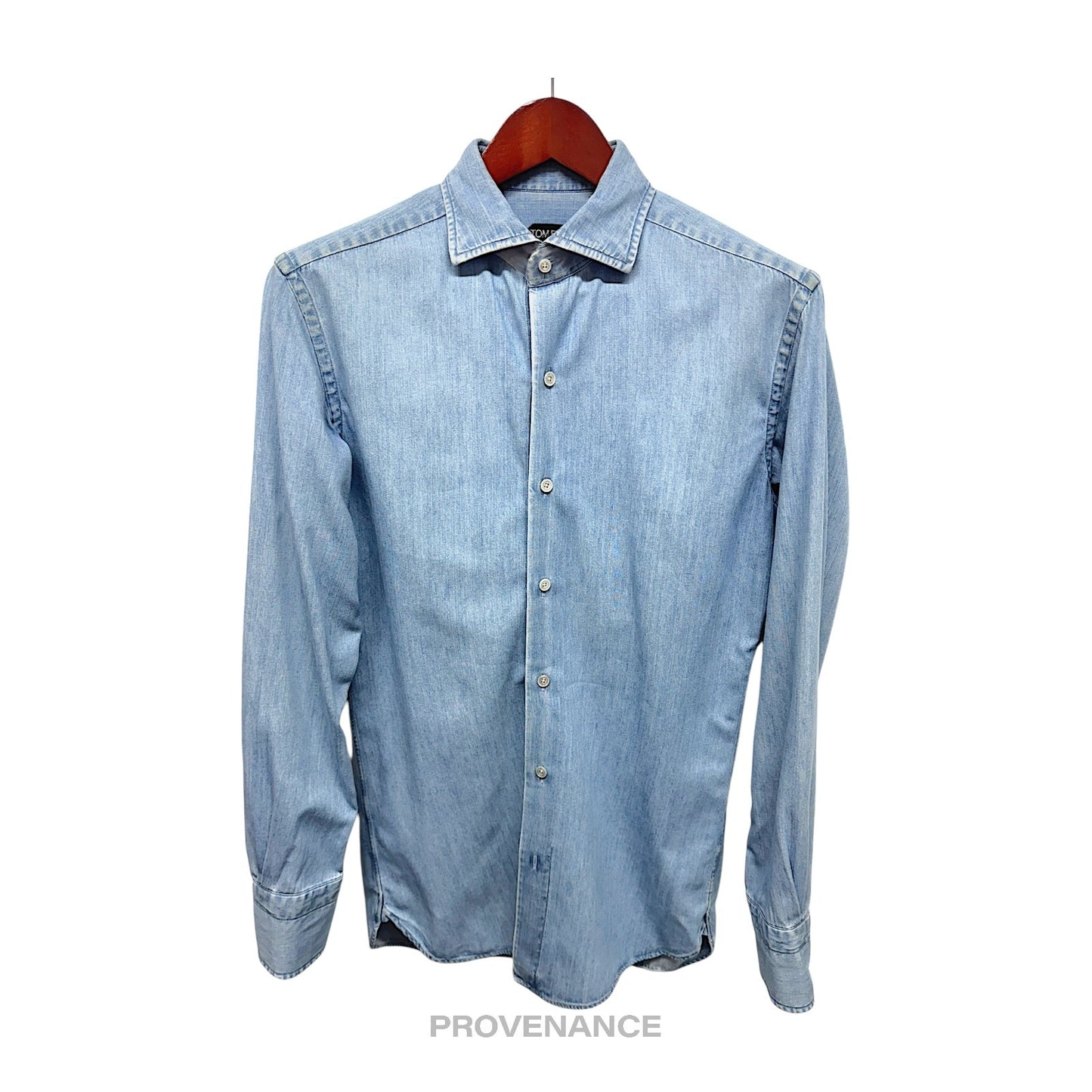 🔴 Tom Ford Denim Shirt - Blue 38 15