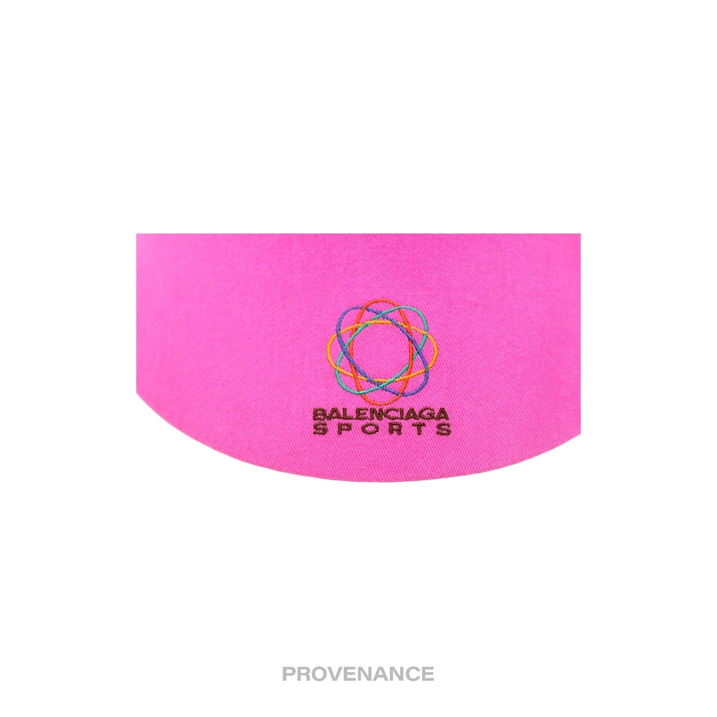 🔴 Balenciaga Sports Logo Atomic Embroidered Visor - Pink