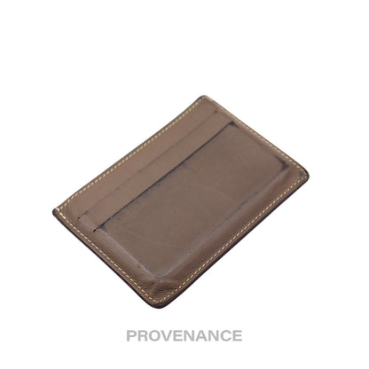 🔴 Hermes Citizen Twill Card Wallet - Etoupe Swift Leather