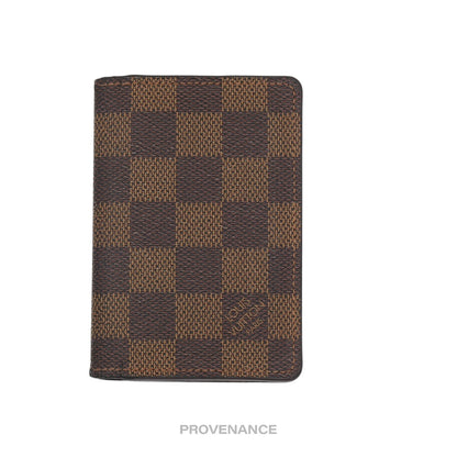🔴 Louis Vuitton Pocket Organizer Card Wallet - Damier Ebene