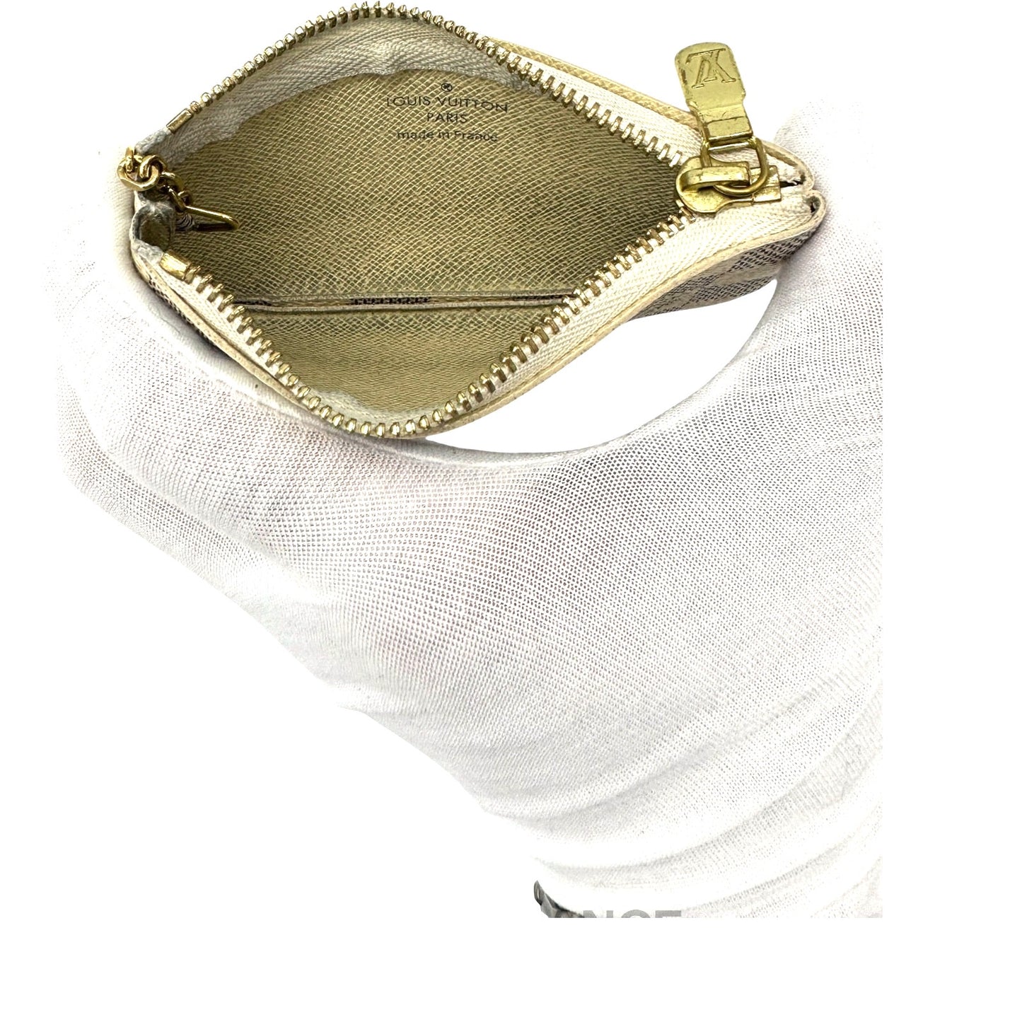 🔴 Louis Vuitton Key Pouch Cles - Damier Azur