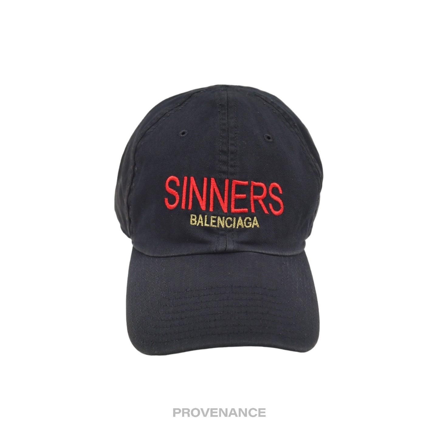 🔴 Balenciaga Sinners Cap - Washed Black