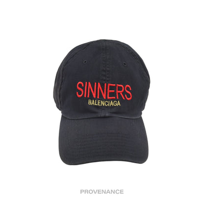 🔴 Balenciaga Sinners Cap - Washed Black