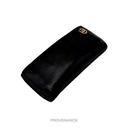 🔴 Gucci GG Marmont Long Wallet - Black Leather