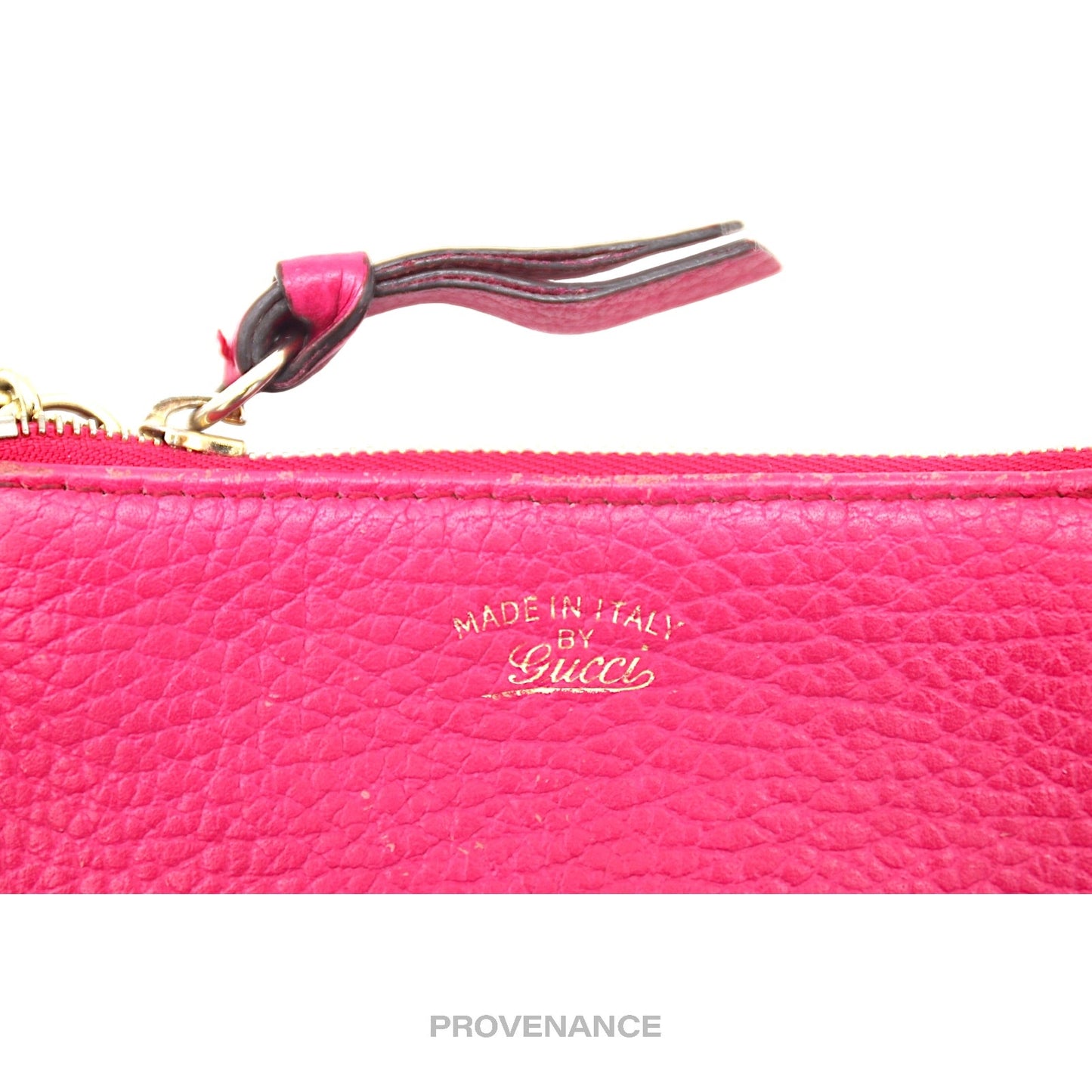 🔴 Gucci MII Key Pouch Cles - Pink Tumbled Leather