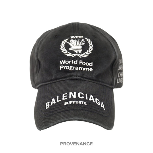 🔴 Balenciaga WFP World Food Programme Cap - Washed Black