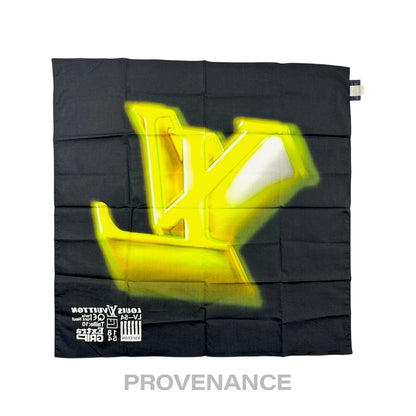 🔴 Louis Vuitton Virgil Abloh Extra Grip Bandana Scarf Black