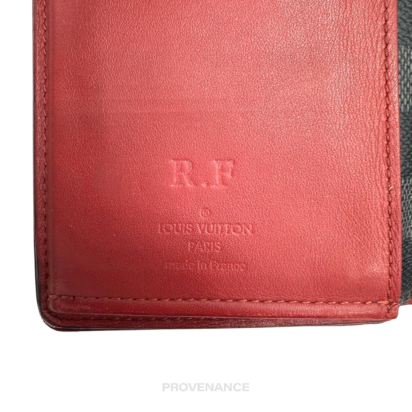 🔴 Louis Vuitton Brazza Long Wallet - Damier Graphite Red