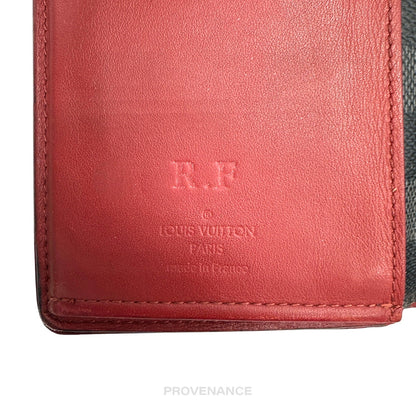 🔴 Louis Vuitton Brazza Long Wallet - Damier Graphite Red