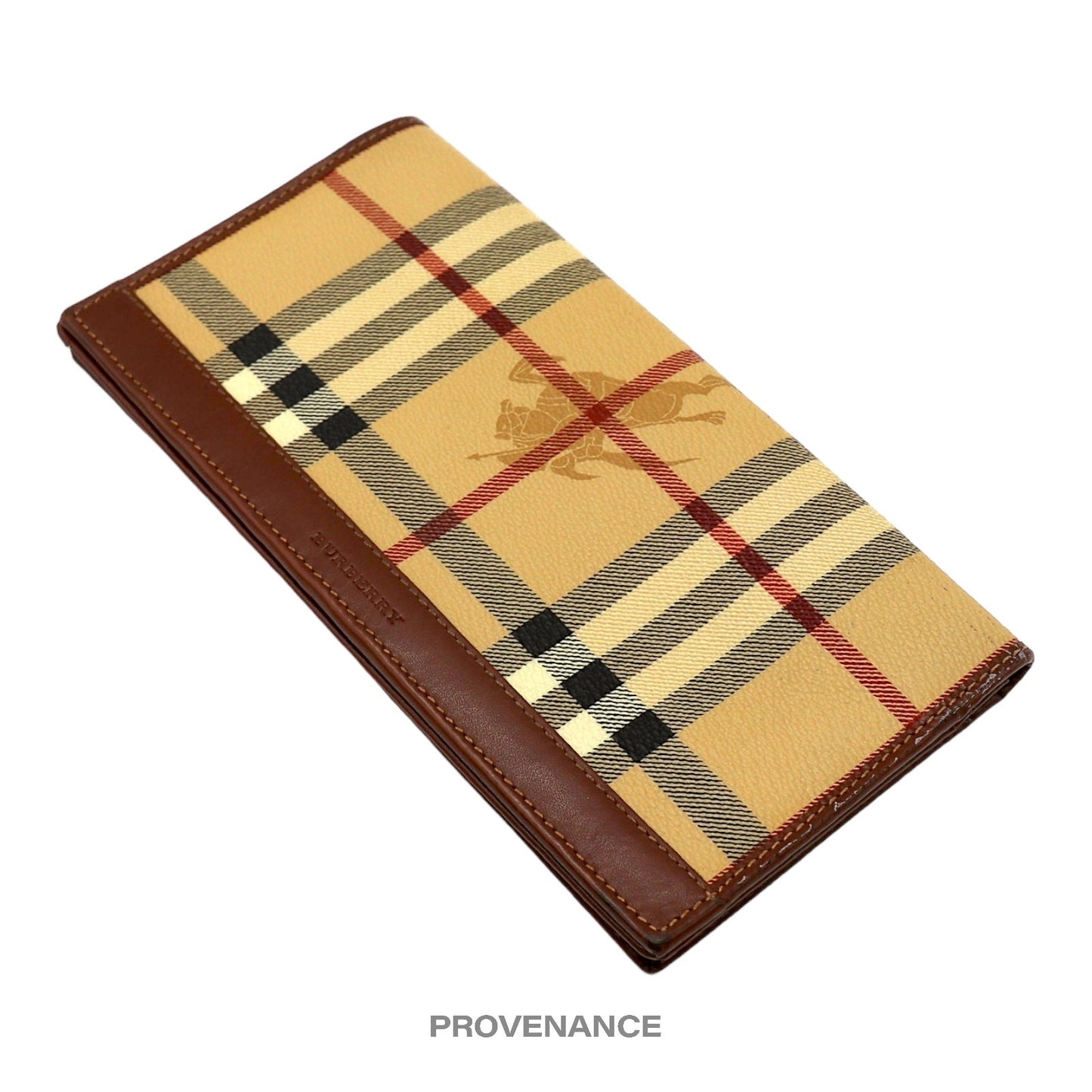 🔴 Burberry Long Wallet - Nova Check Brown