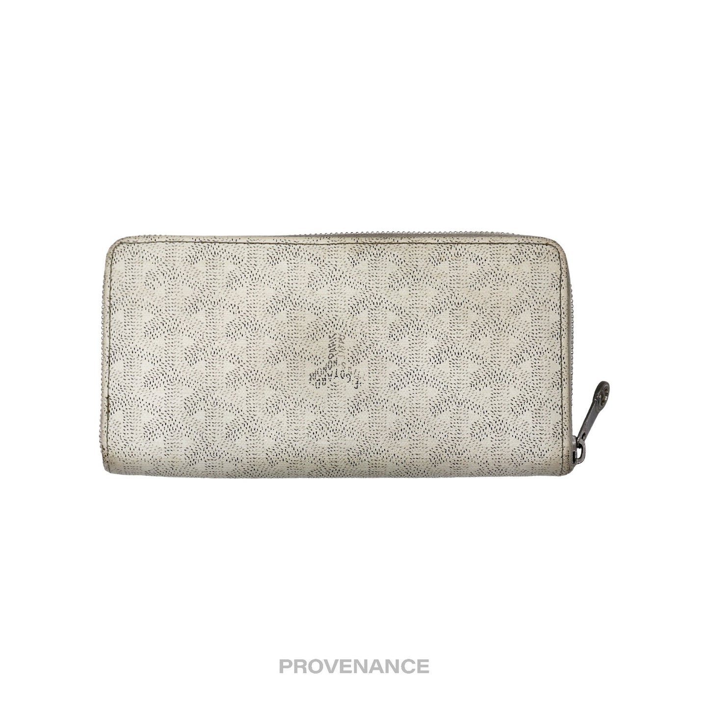 🔴 Goyard Matignon Zipped Wallet - White Goyardine