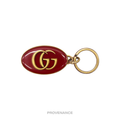 🔴 Gucci GG Marmont Keychain - Aged Gold Red