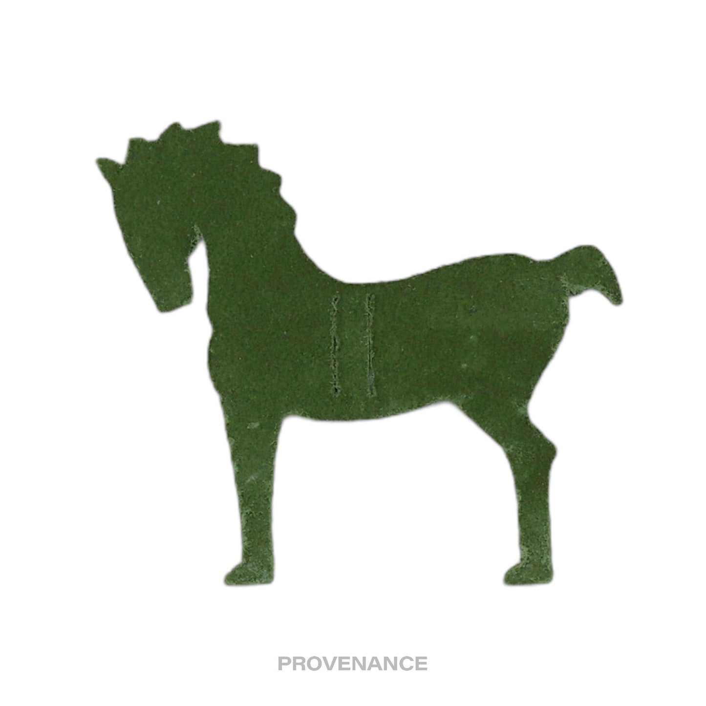 🔴 Hermes petit "h" Ribbon Horse Charm - Green Mysore