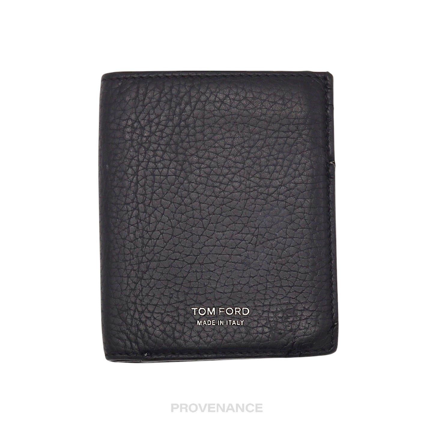 🔴 Tom Ford Pocket Organizer Card Wallet - Black Leather