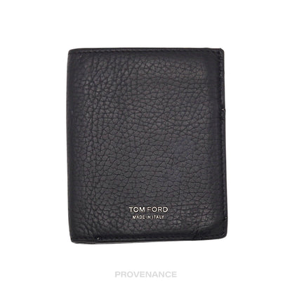 🔴 Tom Ford Pocket Organizer Card Wallet - Black Leather