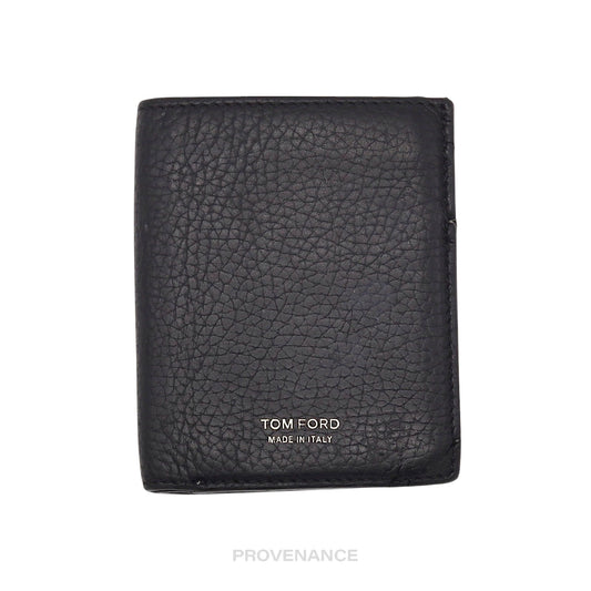 🔴 Tom Ford Pocket Organizer Card Wallet - Black Leather