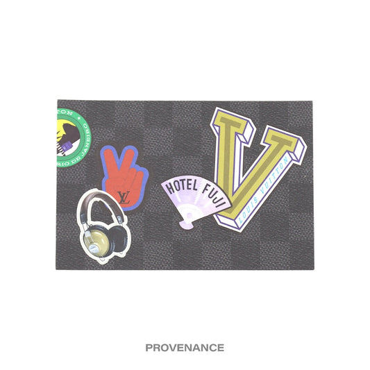 🔴 Louis Vuitton HOTEL FUJI Sticker Postcard - Damier Graphite