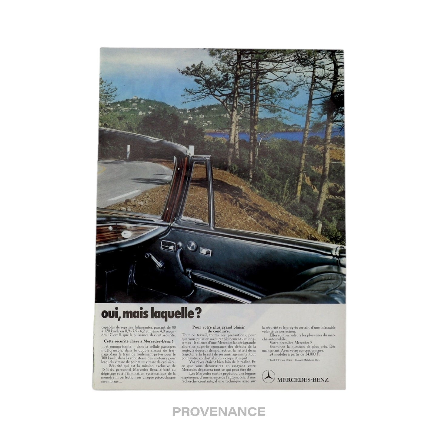 🔴 Mercedes-Benz Antique Vintage Newsprint Ad - Lookout