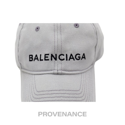 🔴  Balenciaga Embroidered Logo Cap - Grey
