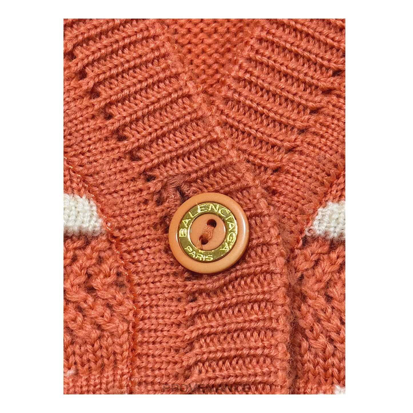 🔴 Balenciaga BB Logo Wool Sweater Vest - Orange/White L
